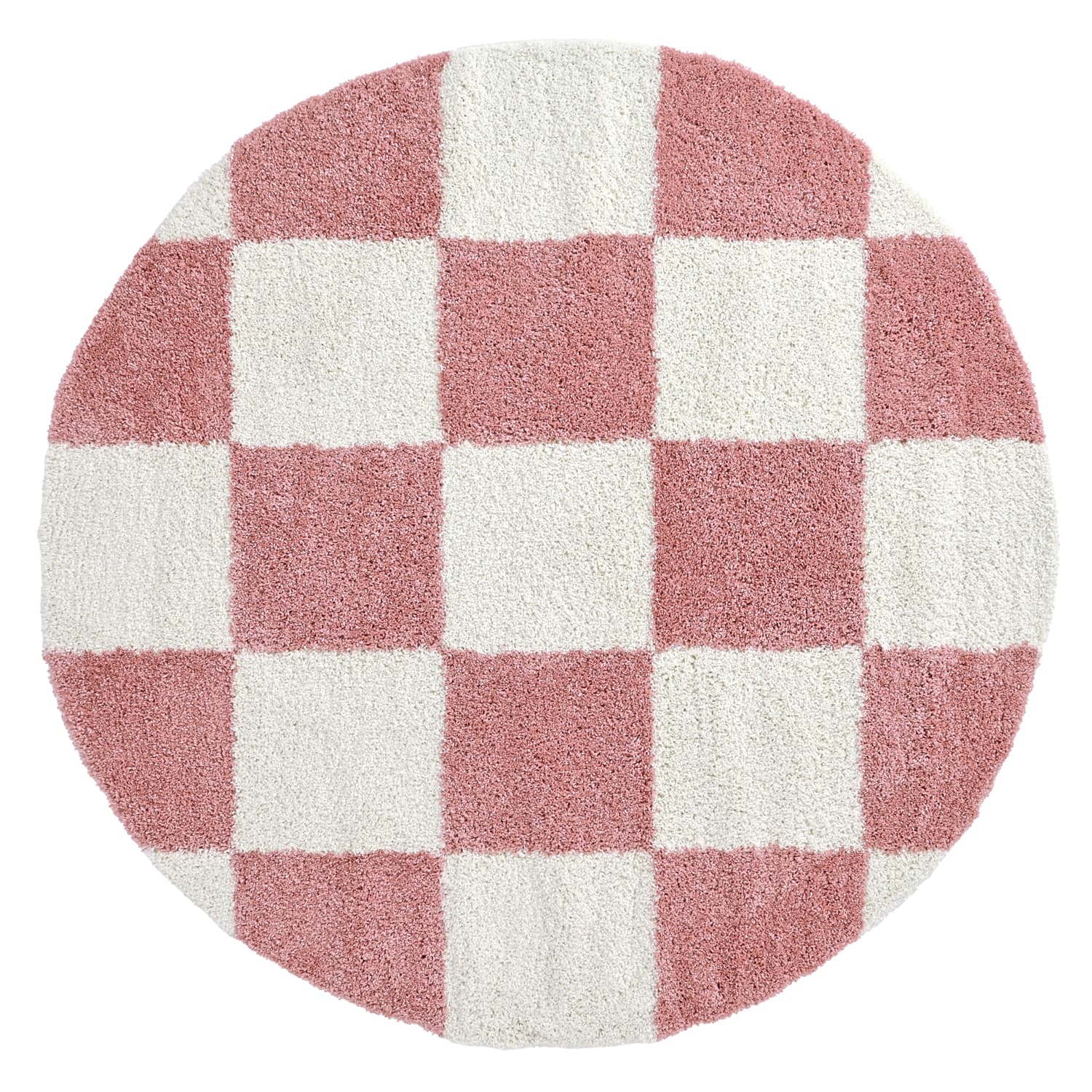 Runda mattor - Gordes (rosa/vit) (Storlek: Ø 200 cm)