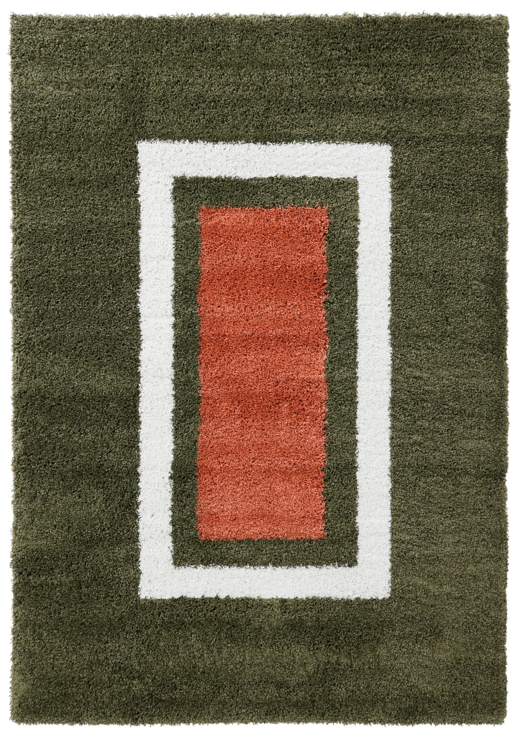 Ryamattor - Alsace (grön/vit/orange) (Storlek: 200 x 290 cm)