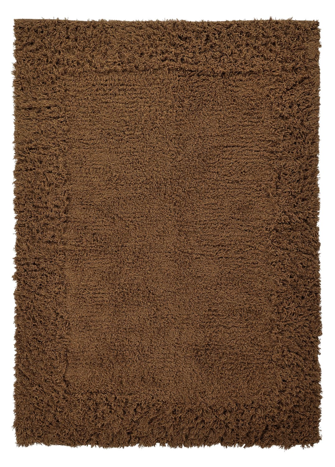 Ryamatta - Melilla Hand Woven Wool Shaggy (brun) (Storlek: 200 x 290 cm)