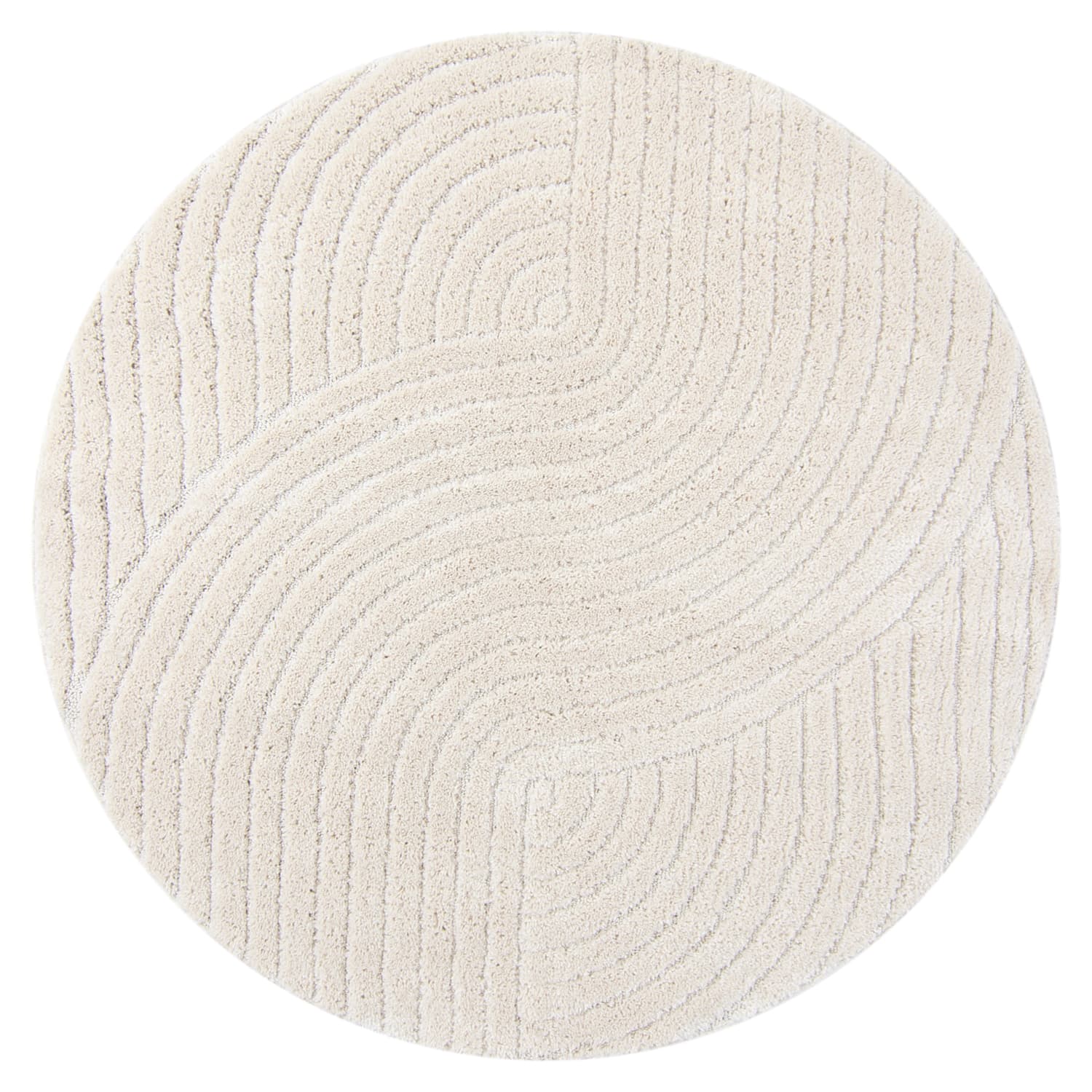 Runda mattor - Wendy (offwhite) (Storlek: Ø 200 cm)