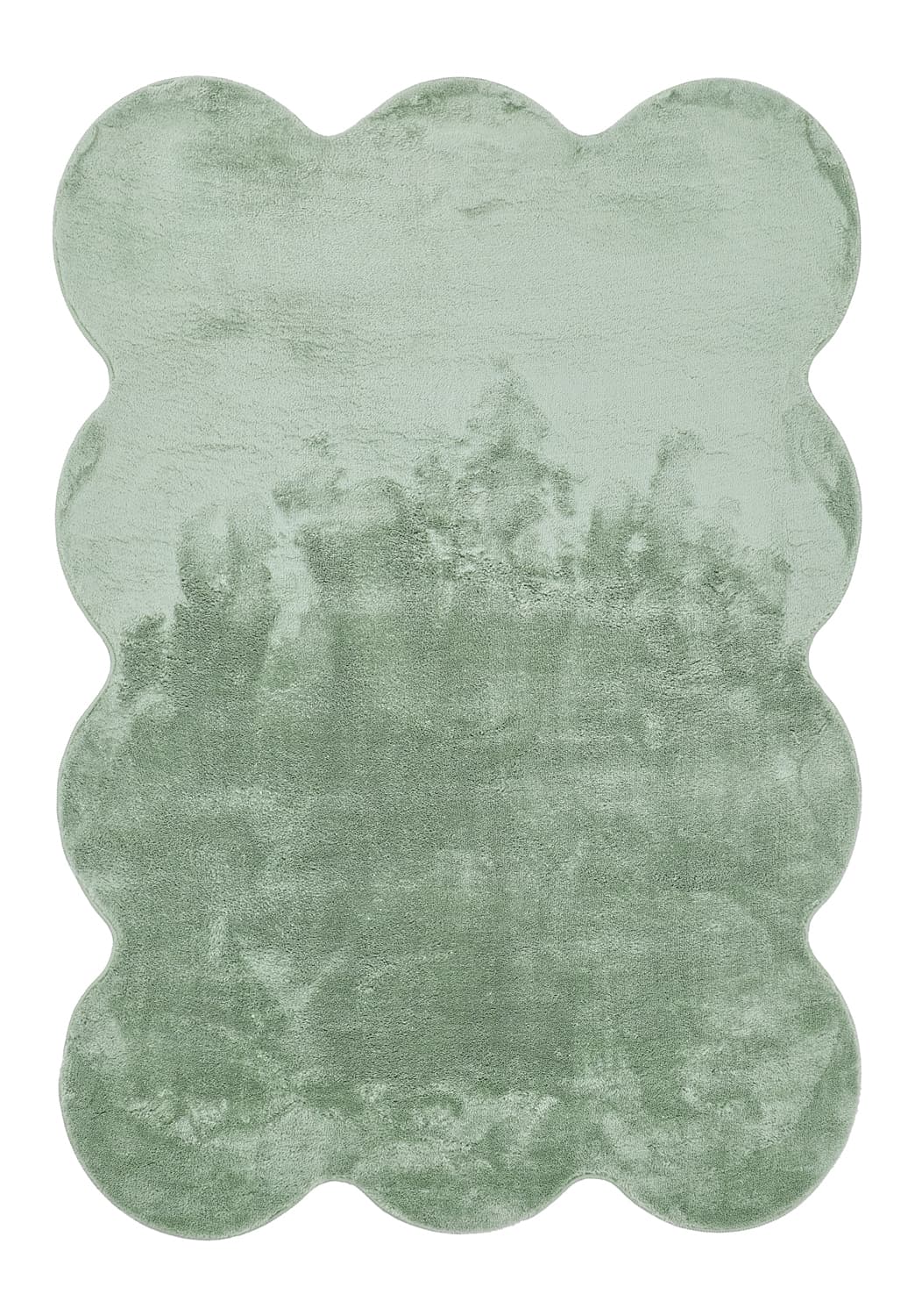 Vågig Ryamatta - Aranga Super Soft Fur (grön) (Storlek: 140 x 200 cm)