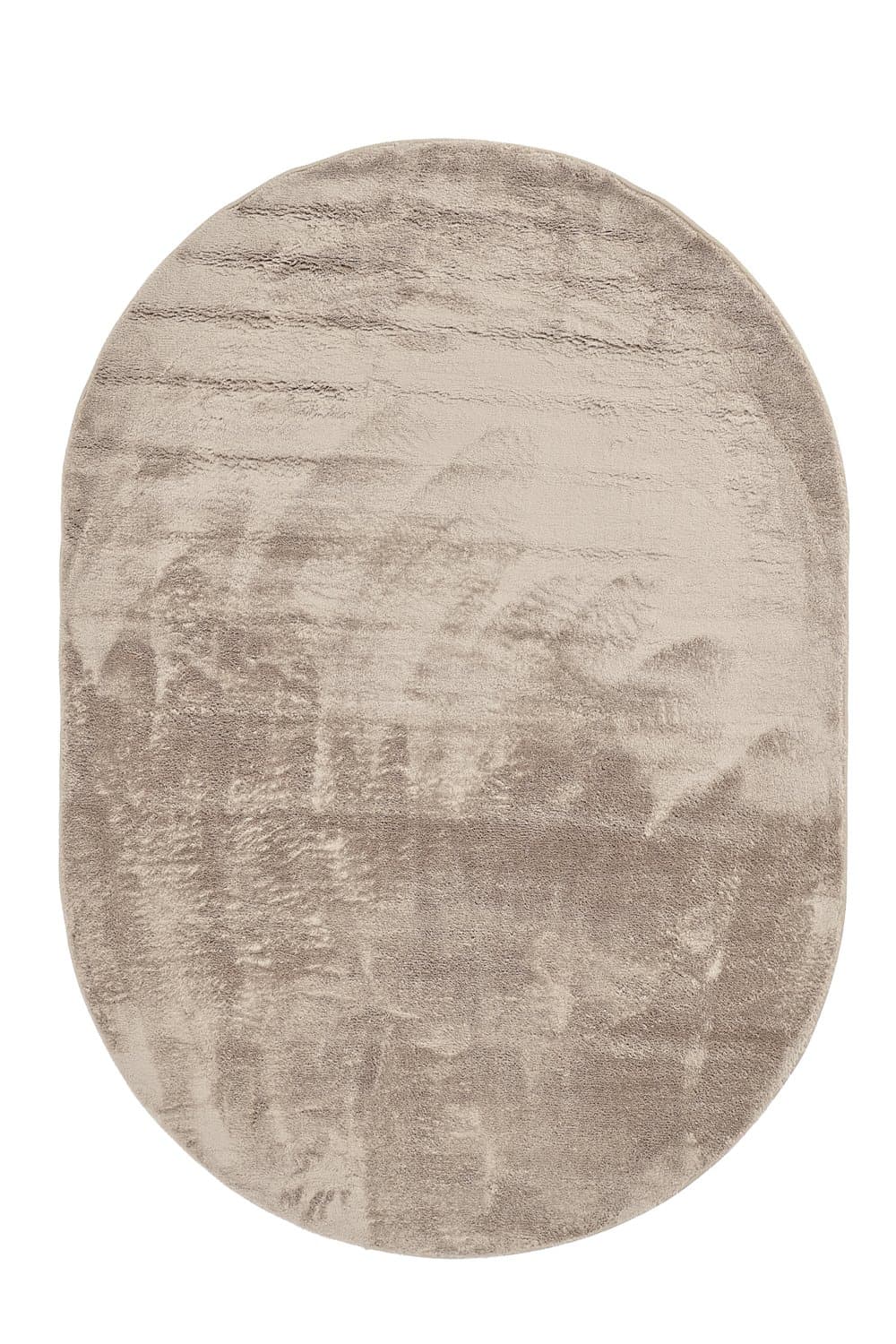Oval Ryamatta - Aranga Super Soft Fur (brun) (Storlek: 140 x 200 cm)