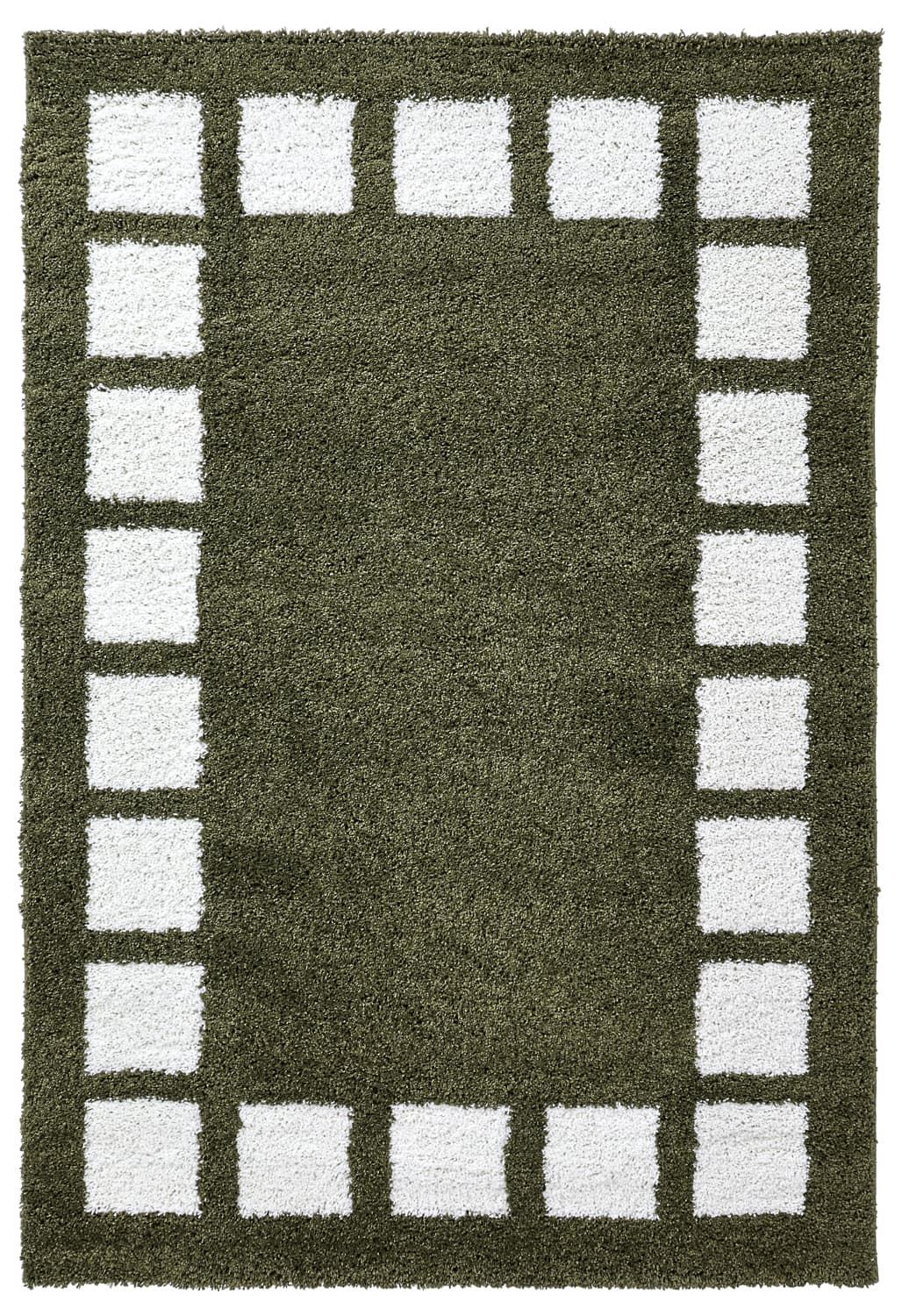 Ryamattor - Asilah (grön/vit) (Storlek: 240 x 340 cm)