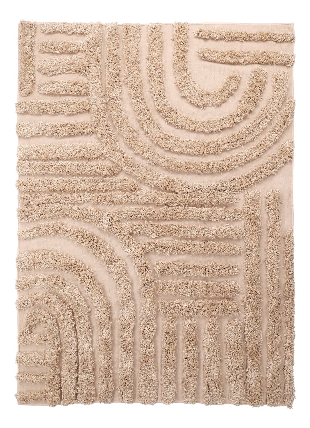 Ryamattor - Cazorla Natural Cotton Shaggy (beige) (Storlek: 80 x 250 cm)