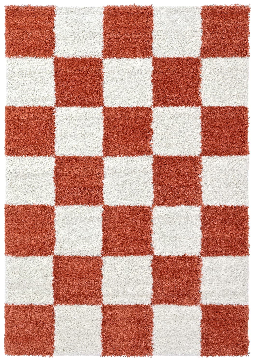 Ryamattor - Gordes (orange/vit) (Storlek: 240 x 340 cm)
