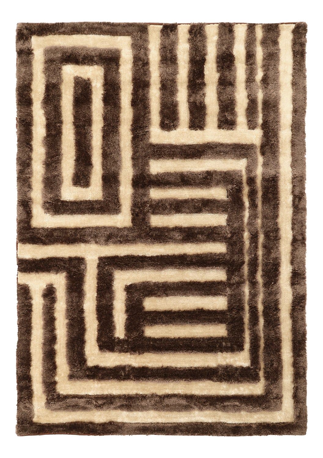 Ryamattor - Karbala (beige/brun) (Storlek: 140 x 200 cm)
