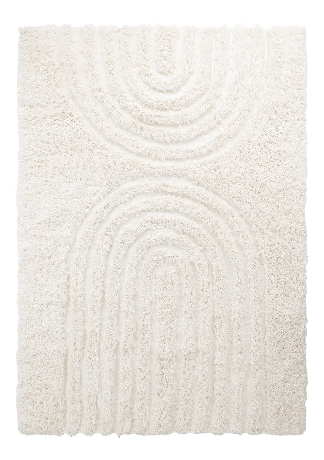 Ryamattor - Lindos Natural Cotton Shaggy (vit) (Storlek: 240 x 340 cm)