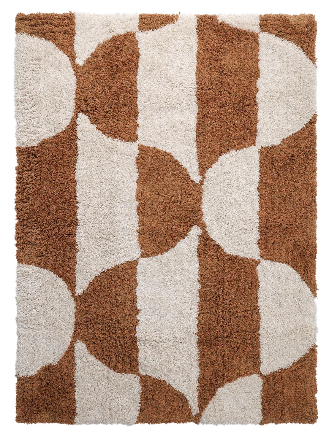 Ryamattor - Kalymnos Natural Cotton Shaggy (offwhite/ockra) (Storlek: 240 x 340 cm)
