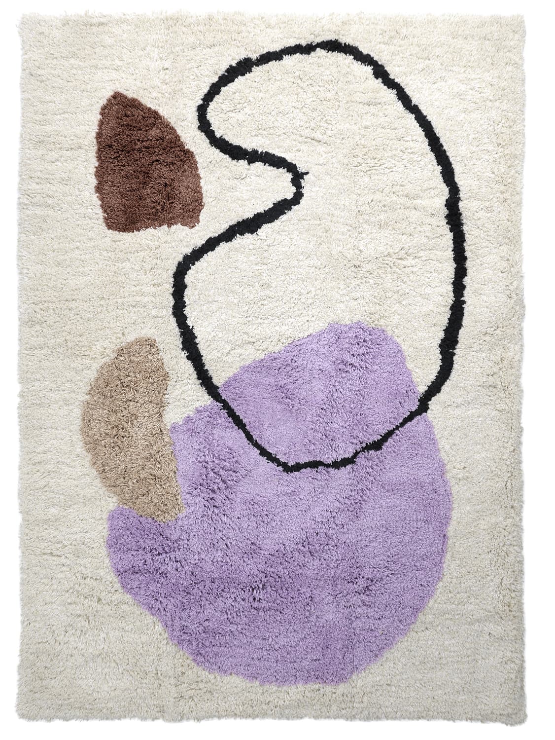 Ryamattor - Naousa Natural Cotton Shaggy (multi) (Storlek: 160 x 230 cm)