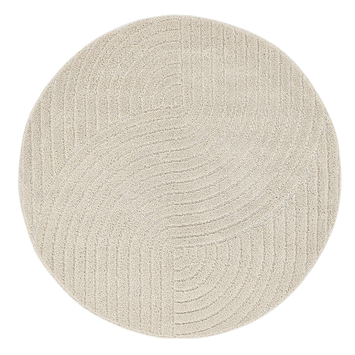 Runda mattor - Wendy (beige) (Storlek: Ø 200 cm)