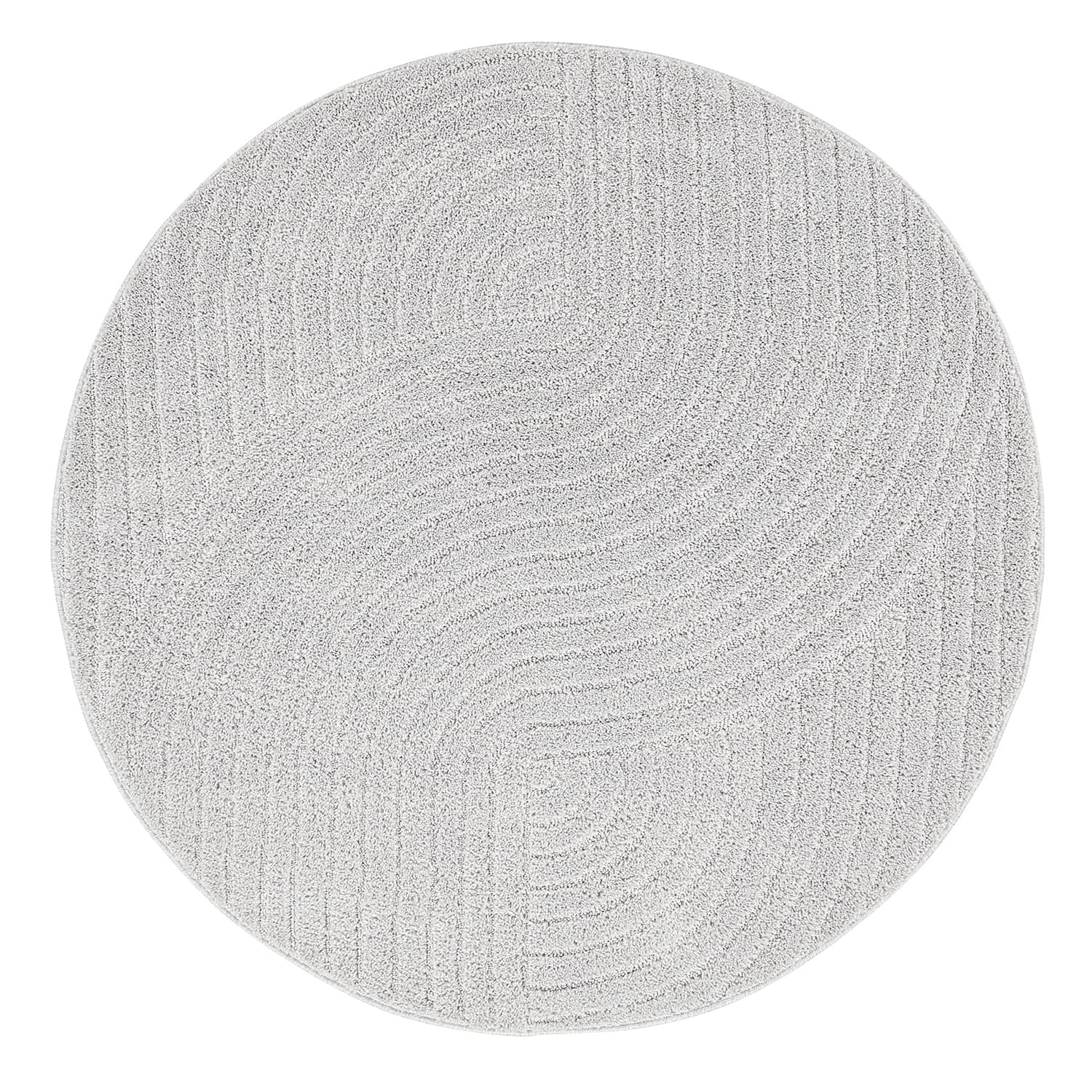 Runda mattor - Wendy (ljusgrå) (Storlek: Ø 120 cm)