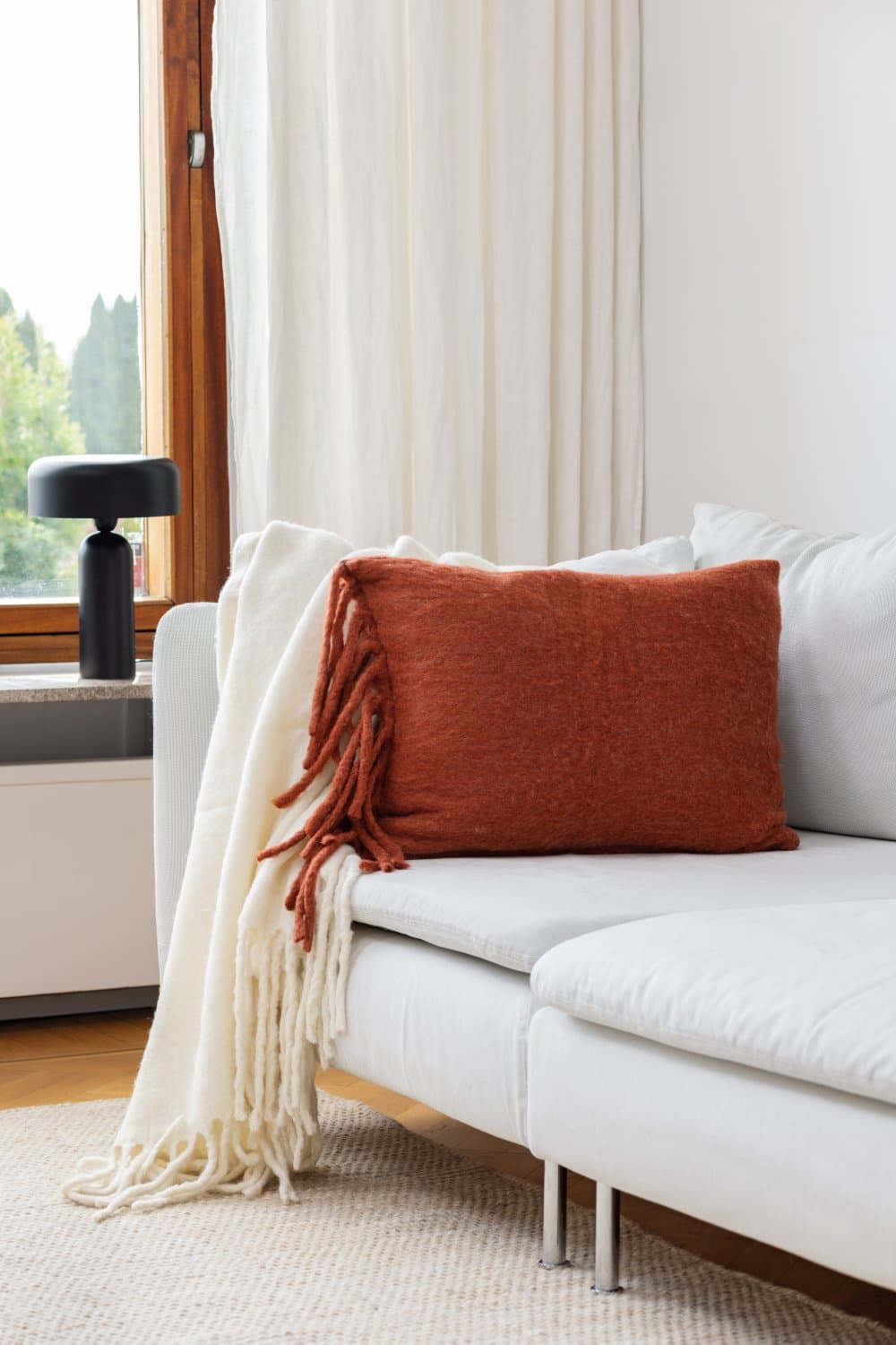 Kuddfodral i ullmix - Samantha (koppar) (Storlek: 40 x 60 cm)