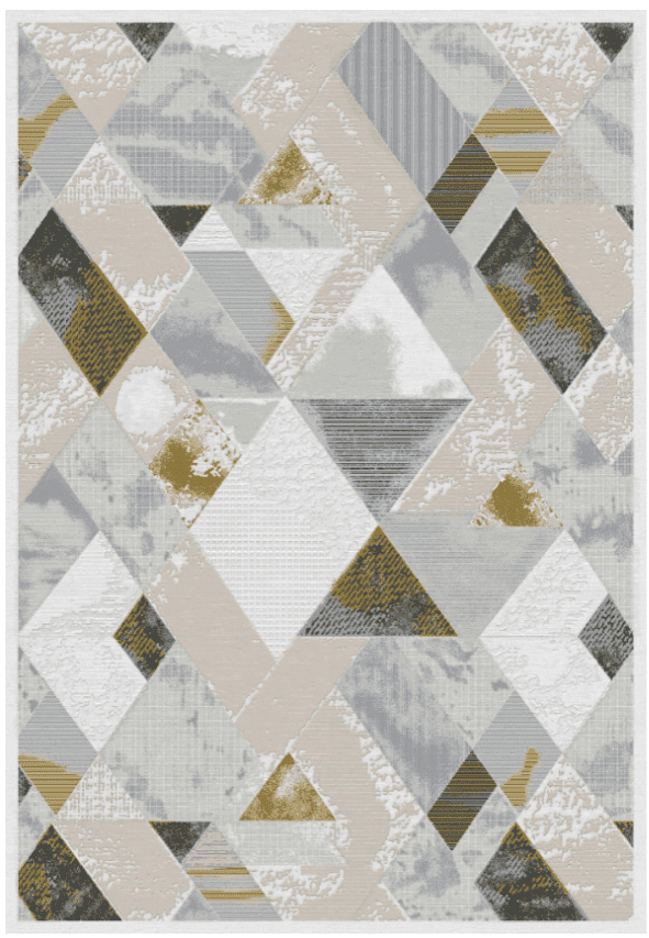 Wiltonmatta - Samos (grå/multi) (Storlek: 160 x 230 cm)