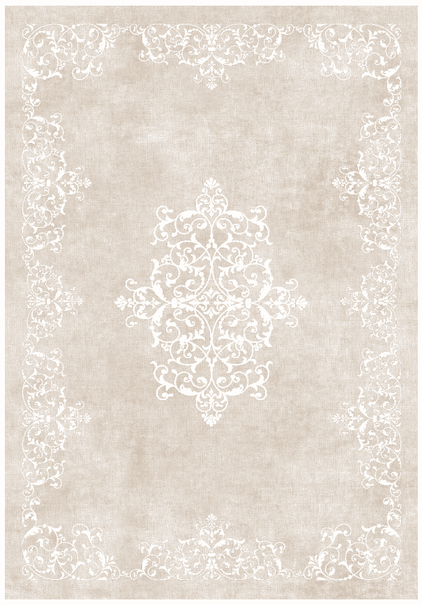 Wiltonmatta - Santi (beige/vit) (Storlek: 200 x 280 cm)