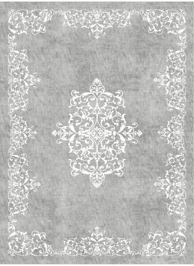Wiltonmatta - Santi (grå/vit) (Storlek: 200 x 280 cm)