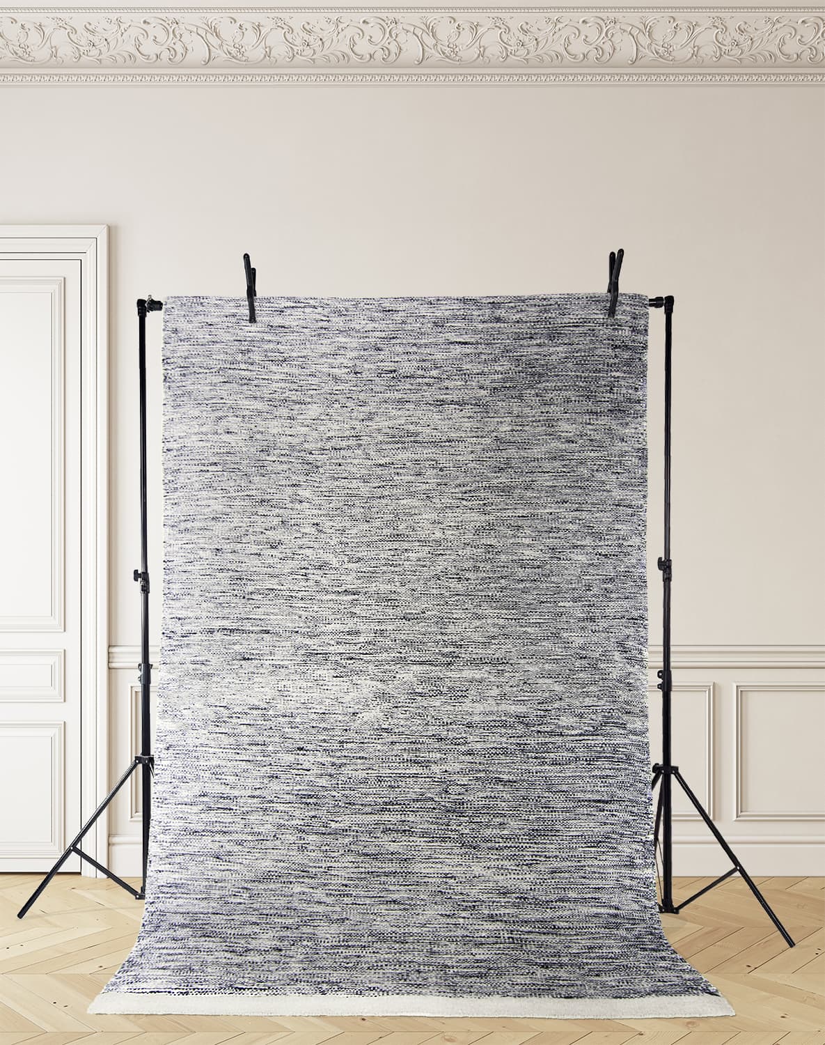 Ullmatta - Savona (svart/vit) (Storlek: 80 x 150 cm)