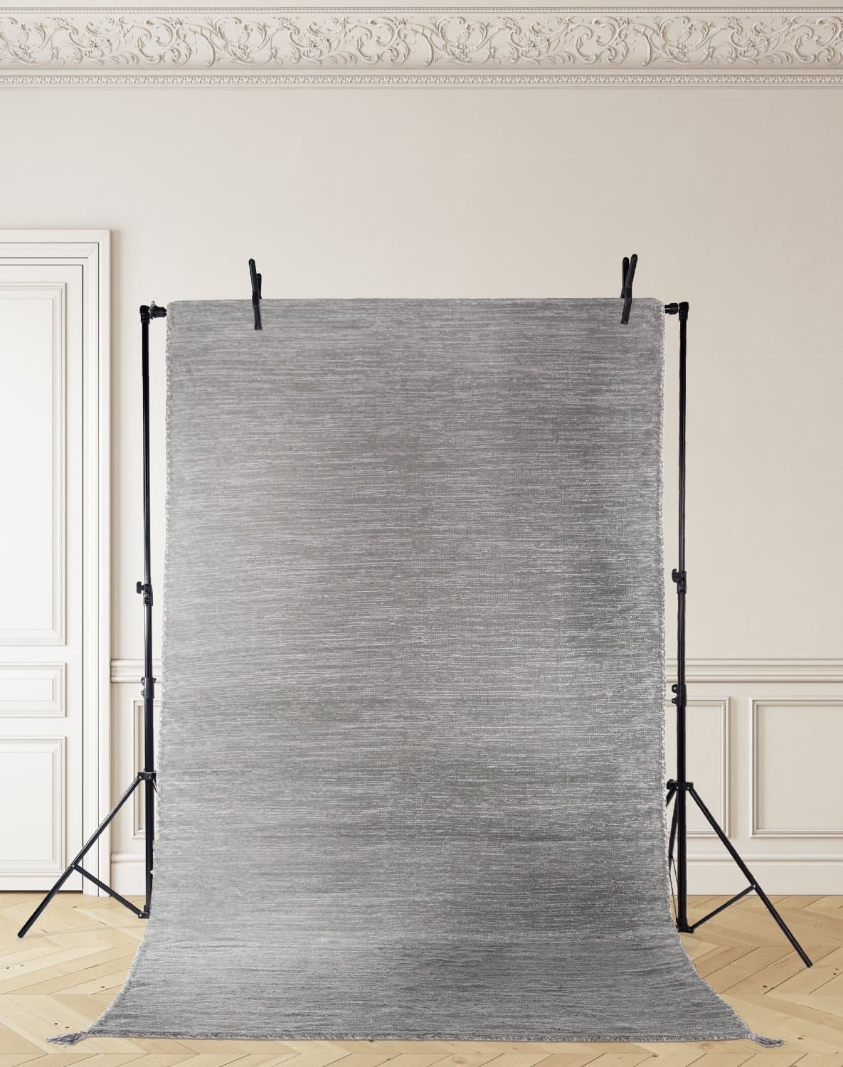 Bomullsmatta - Monte (grå) (Storlek: 160 x 230 cm)