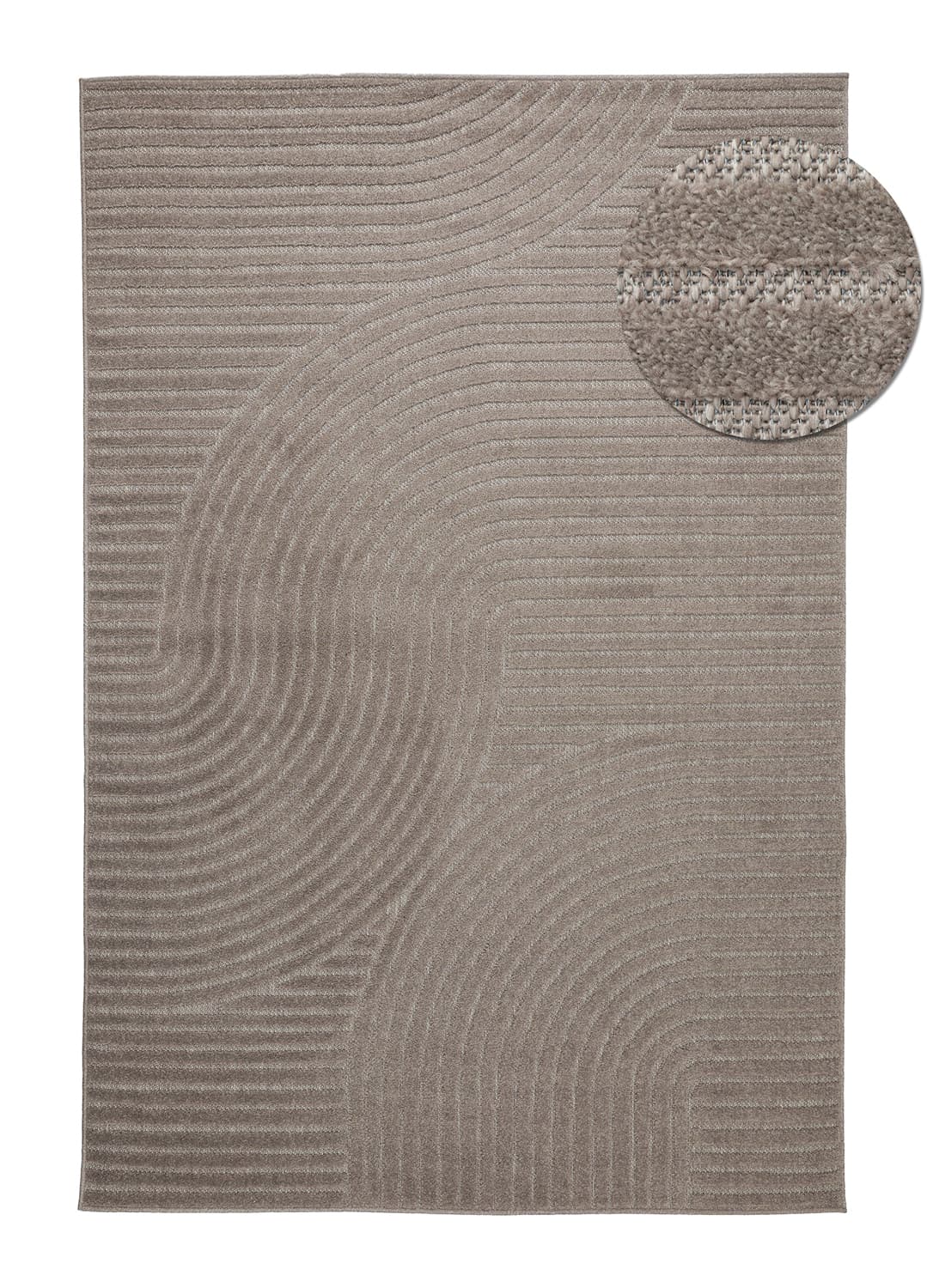 Shaggy Indoor/Outdoor - Devon (brun) (Storlek: 80 x 150 cm)