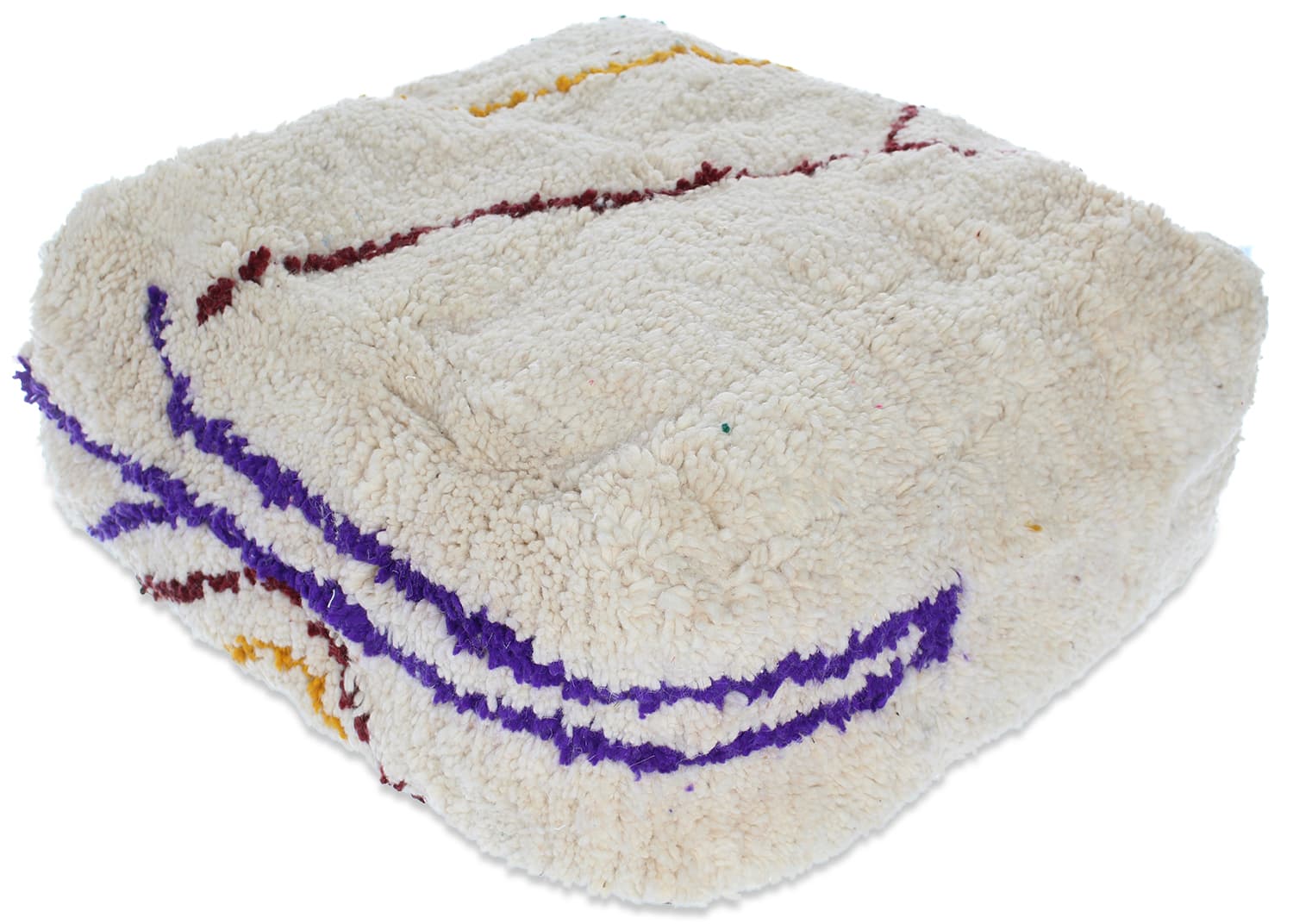 Sittpuff - Marockansk Beni Ourain (Storlek: 60 x 60 cm)