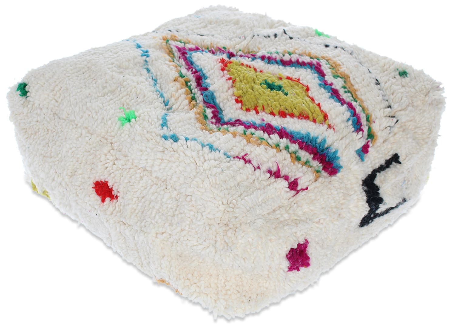 Sittpuff - Marockansk Beni Ourain (Storlek: 60 x 60 cm)