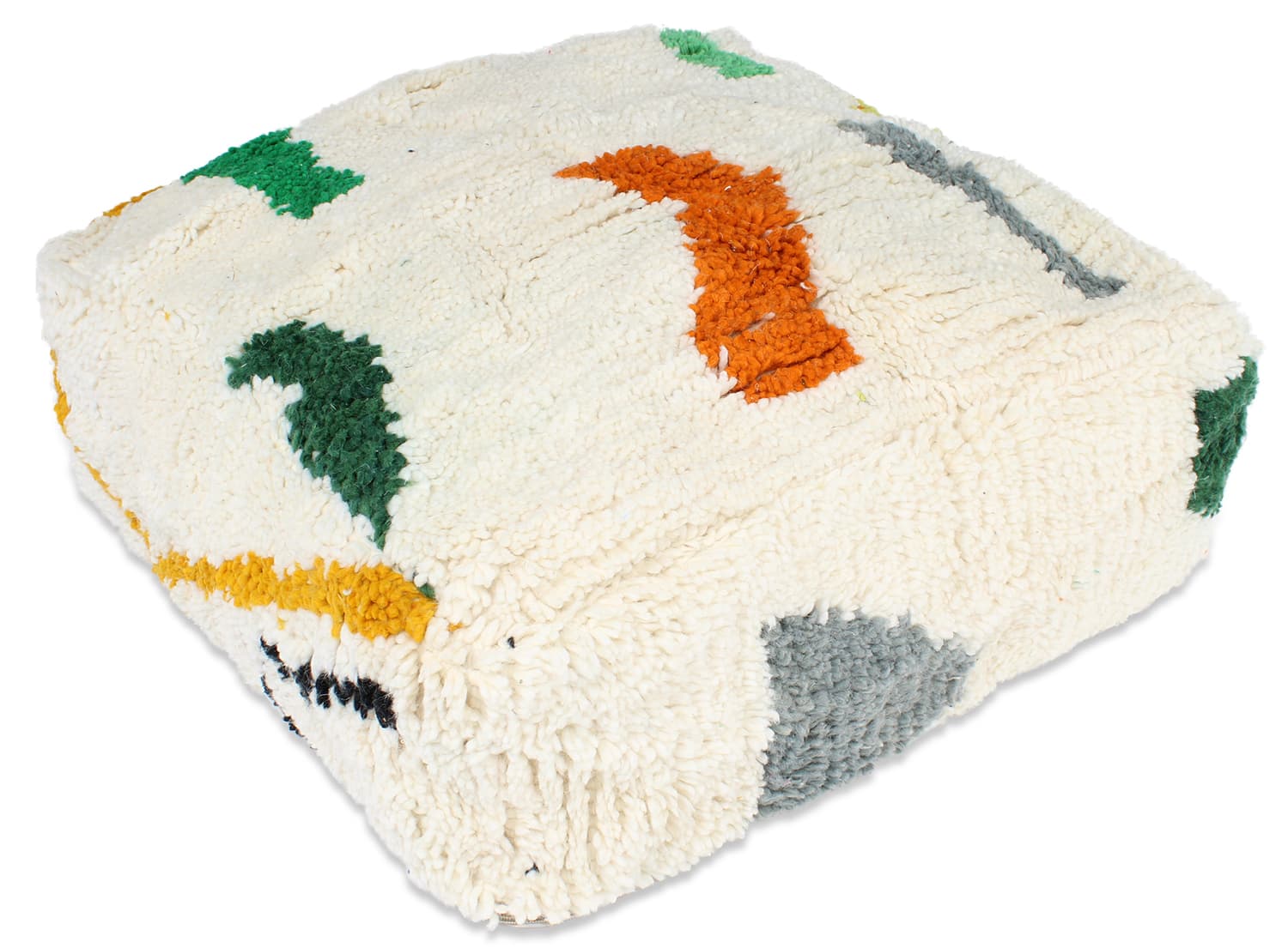 Sittpuff - Marockansk Beni Ourain (Storlek: 60 x 60 cm)