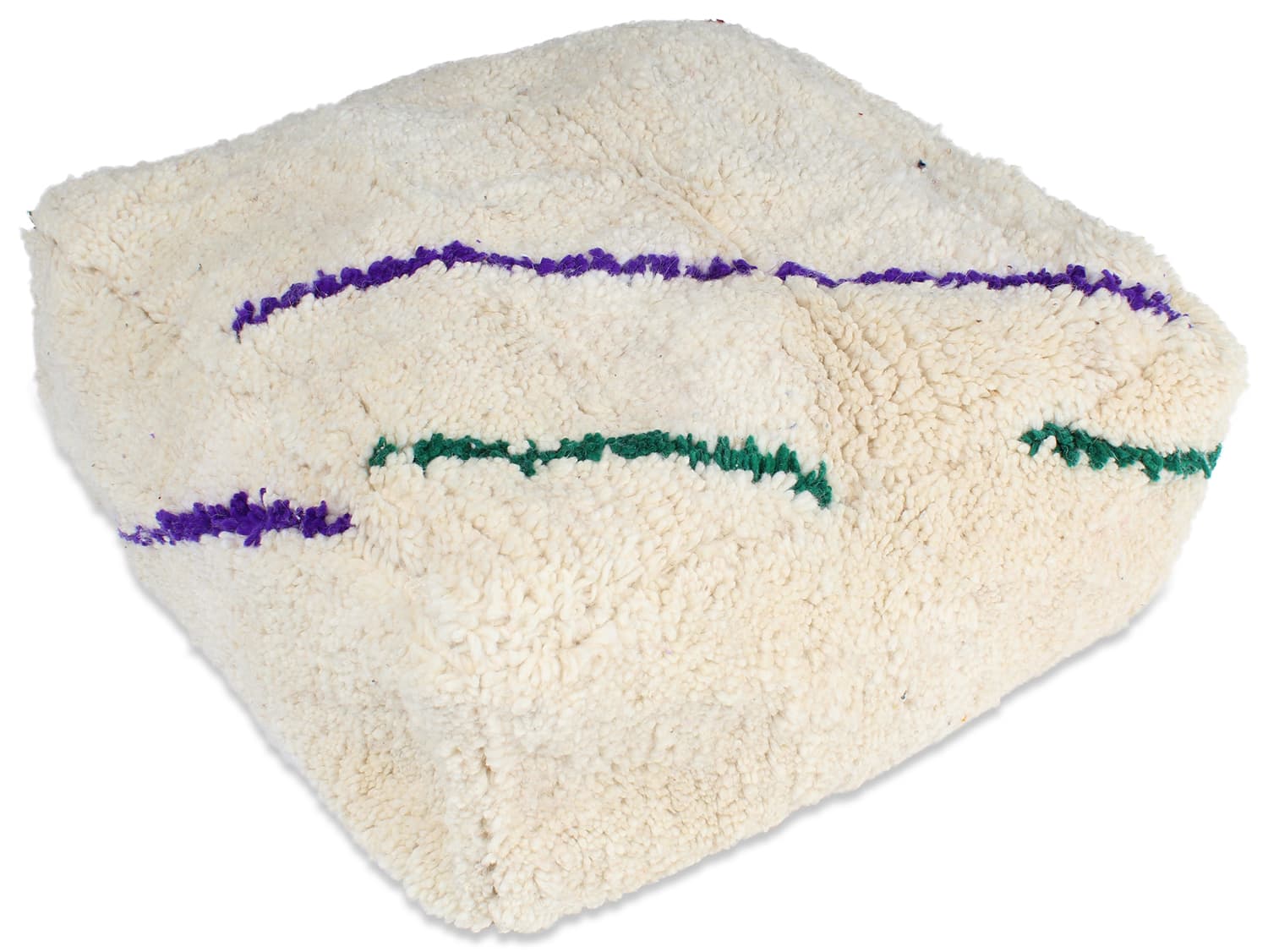 Sittpuff - Marockansk Beni Ourain (Storlek: 60 x 60 cm)
