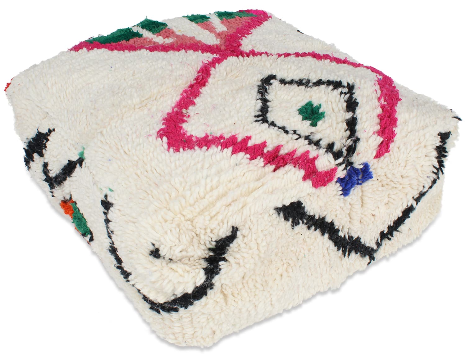Sittpuff - Marockansk Beni Ourain (Storlek: 60 x 60 cm)