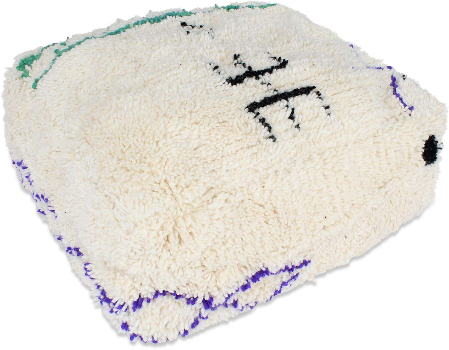 Sittpuff - Marockansk Beni Ourain (Storlek: 60 x 60 cm)