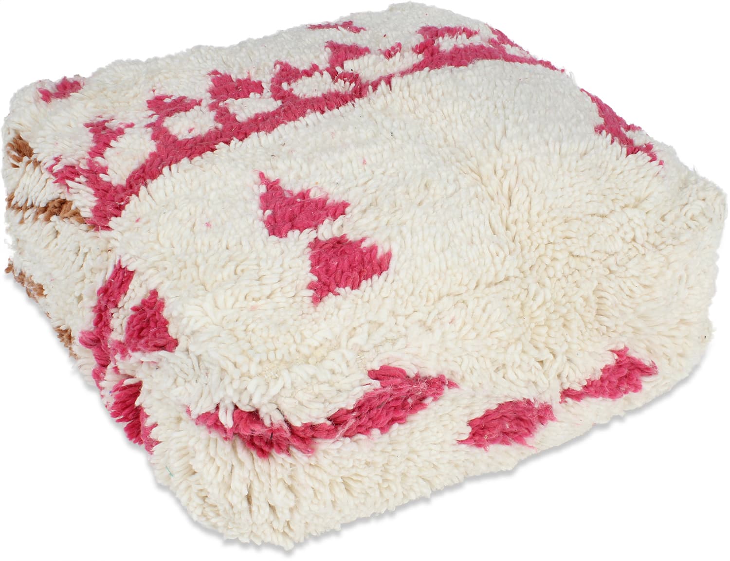 Sittpuff - Marockansk Beni Ourain (Storlek: 60 x 60 cm)