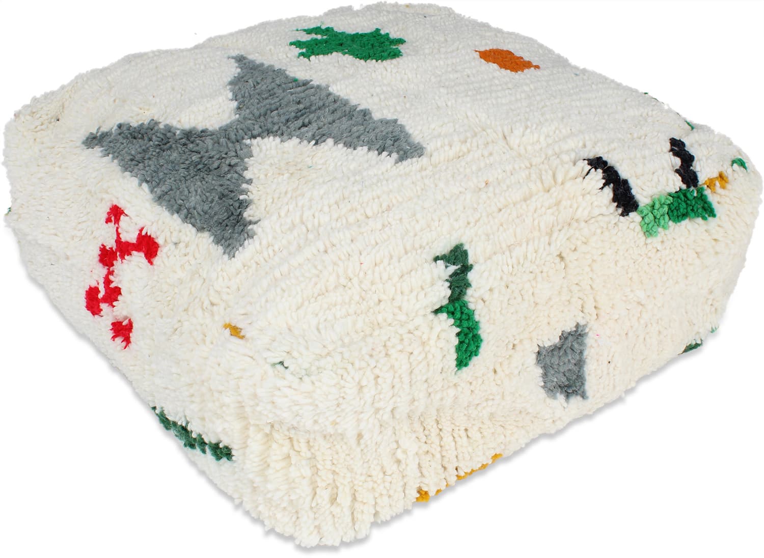 Sittpuff - Marockansk Beni Ourain (Storlek: 60 x 60 cm)