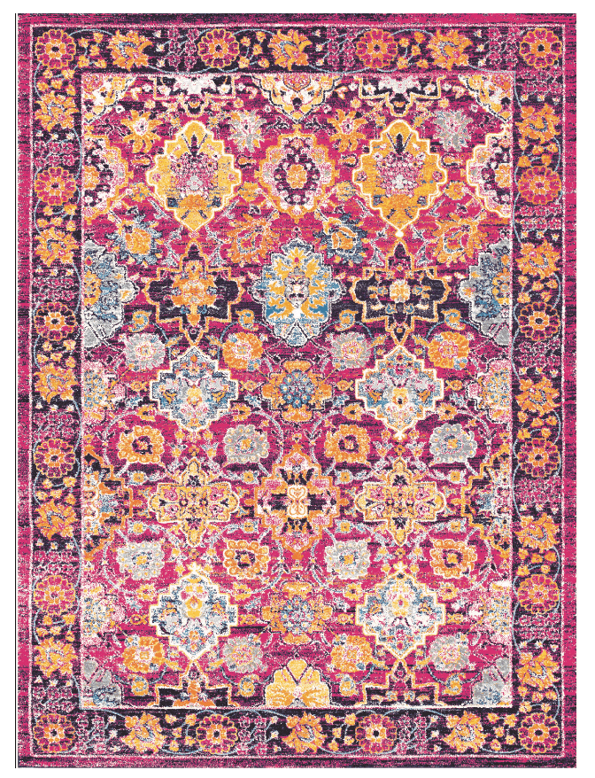 Wiltonmatta - Fernana (rosa/multi) (Storlek: 200 x 280 cm)