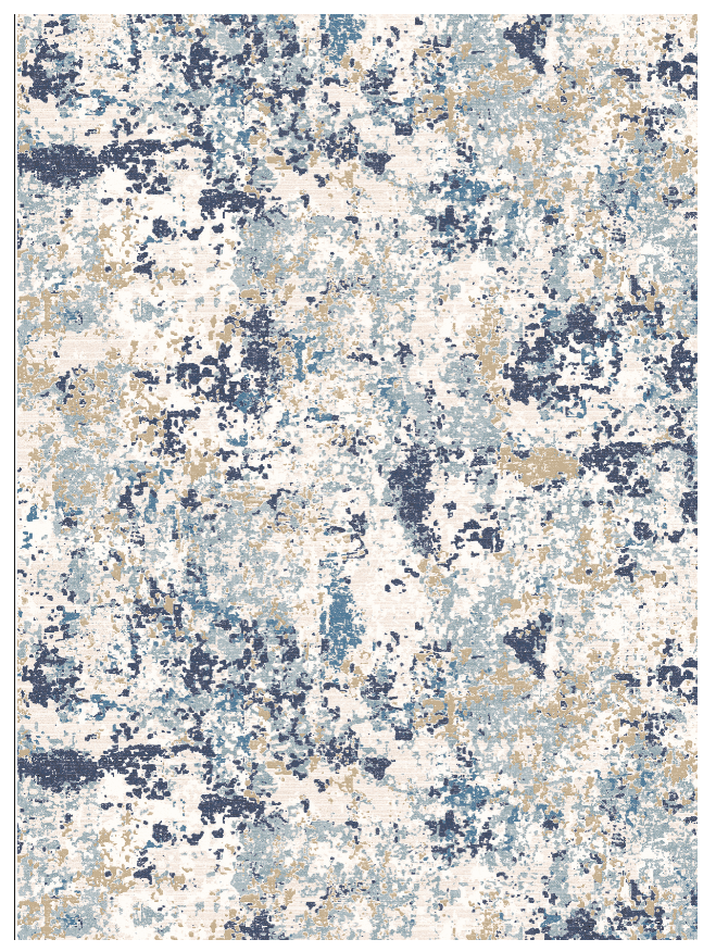 Wiltonmatta - Hiboun (blå) (Storlek: 160 x 230 cm)