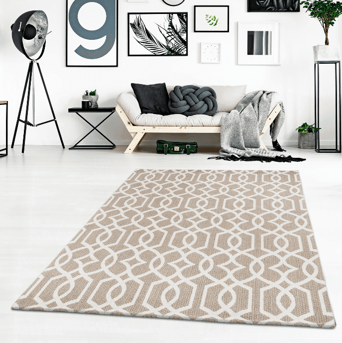 Bomullsmatta - Orsa (creme) (Storlek: 130 x 190 cm)
