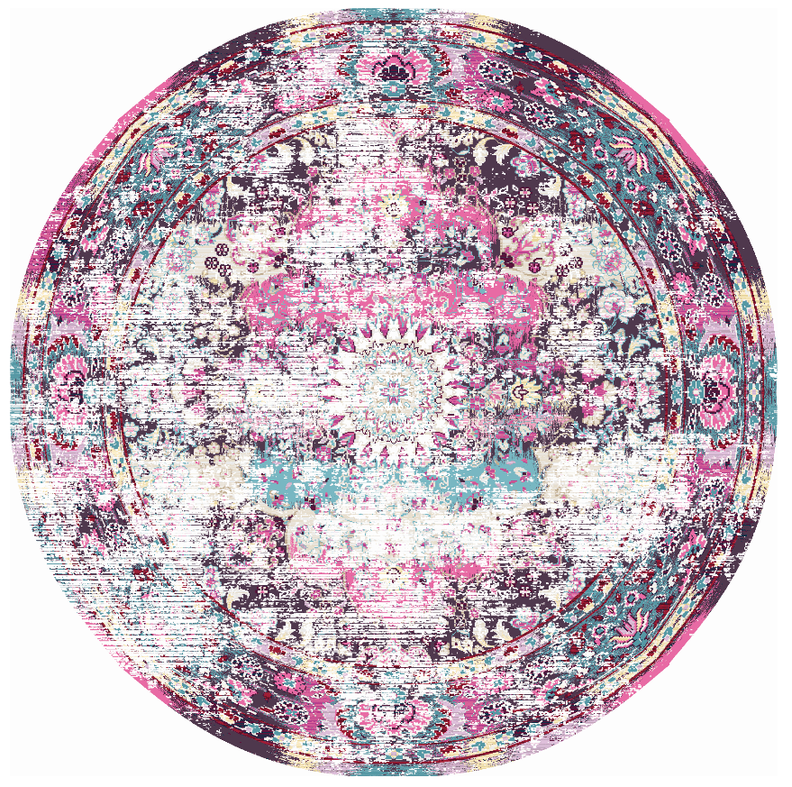 Rund matta - Jedaida (rosa/multi) (Storlek: Ø 180 cm)