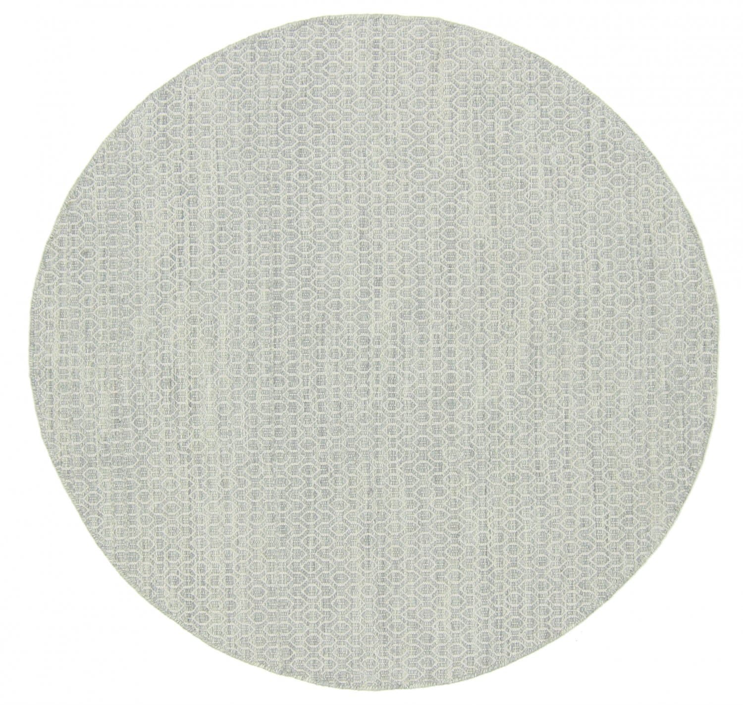 Rund matta - Snowshill (grå/vit) (Storlek: Ø 160 cm)