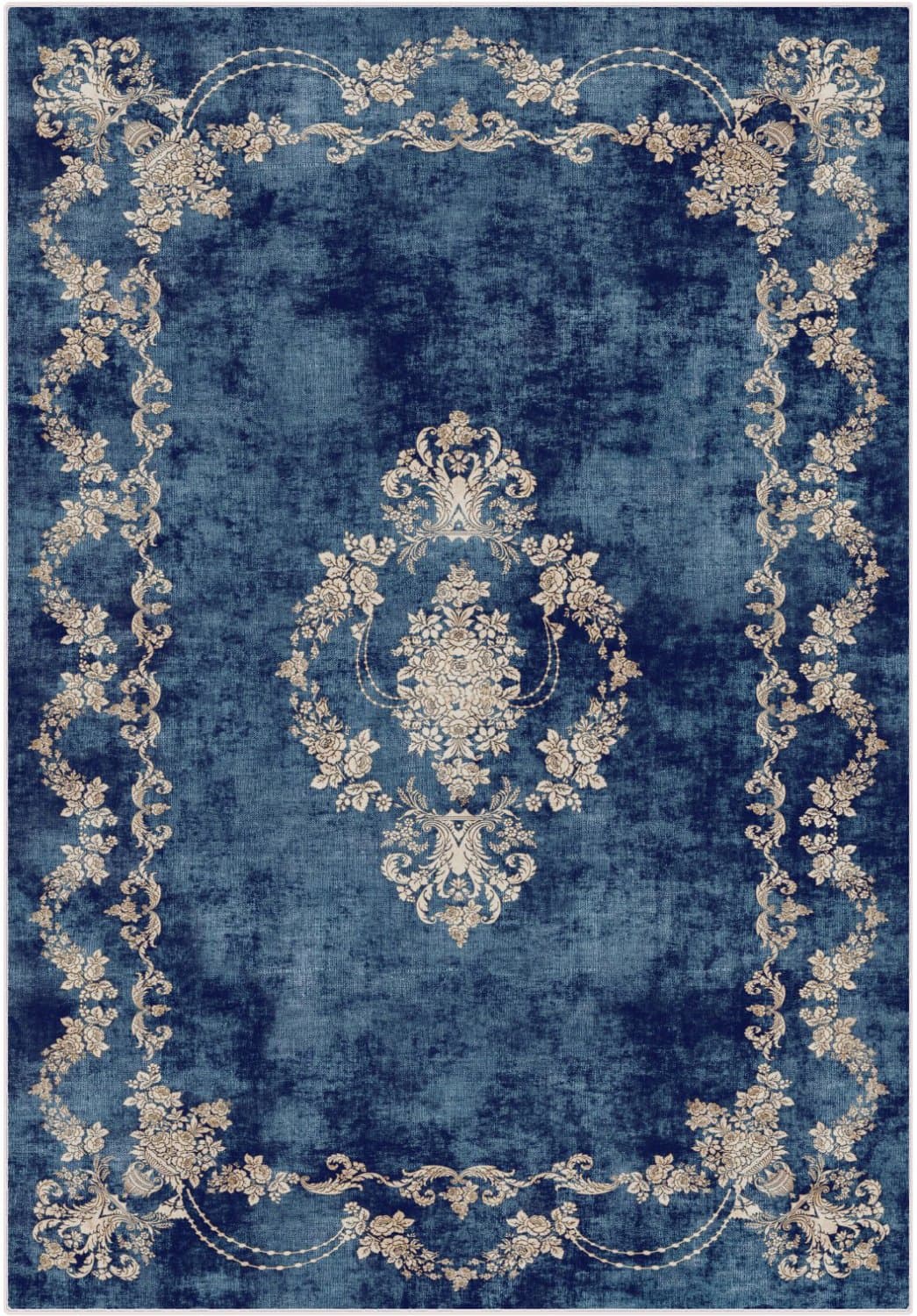 Wiltonmatta - Taknis (blå) (Storlek: 80 x 250 cm)
