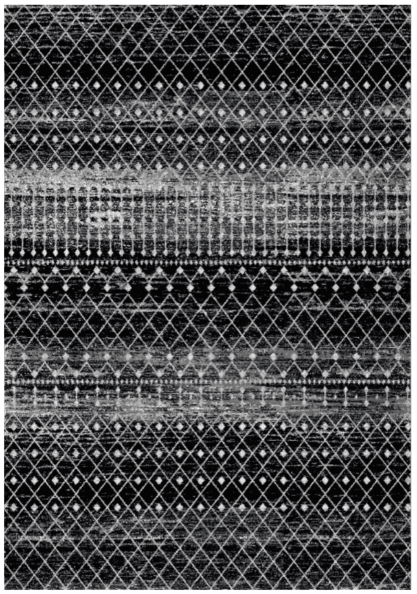 Wiltonmatta - Stella (svart/vit) (Storlek: 200 x 280 cm)