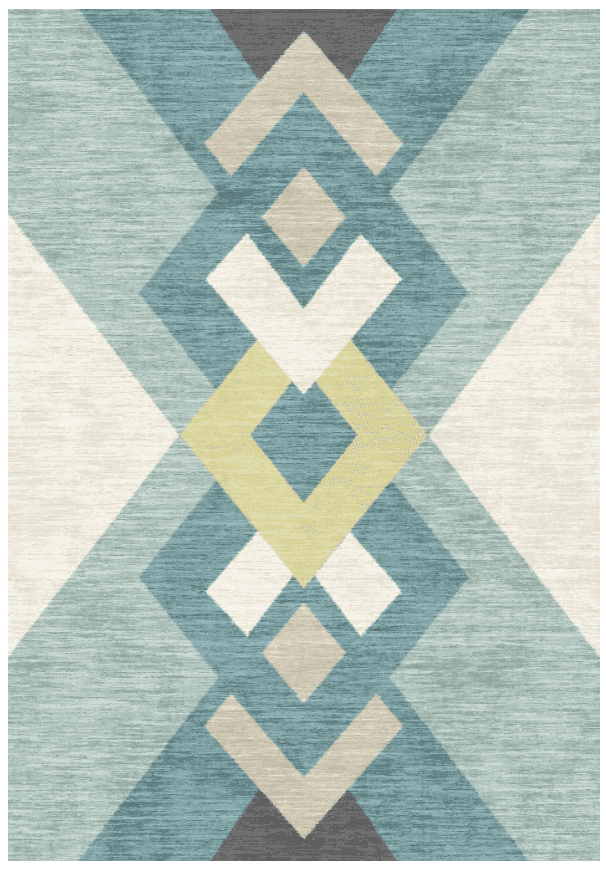 Wiltonmatta - Temara (blå/multi) (Storlek: 160 x 230 cm)