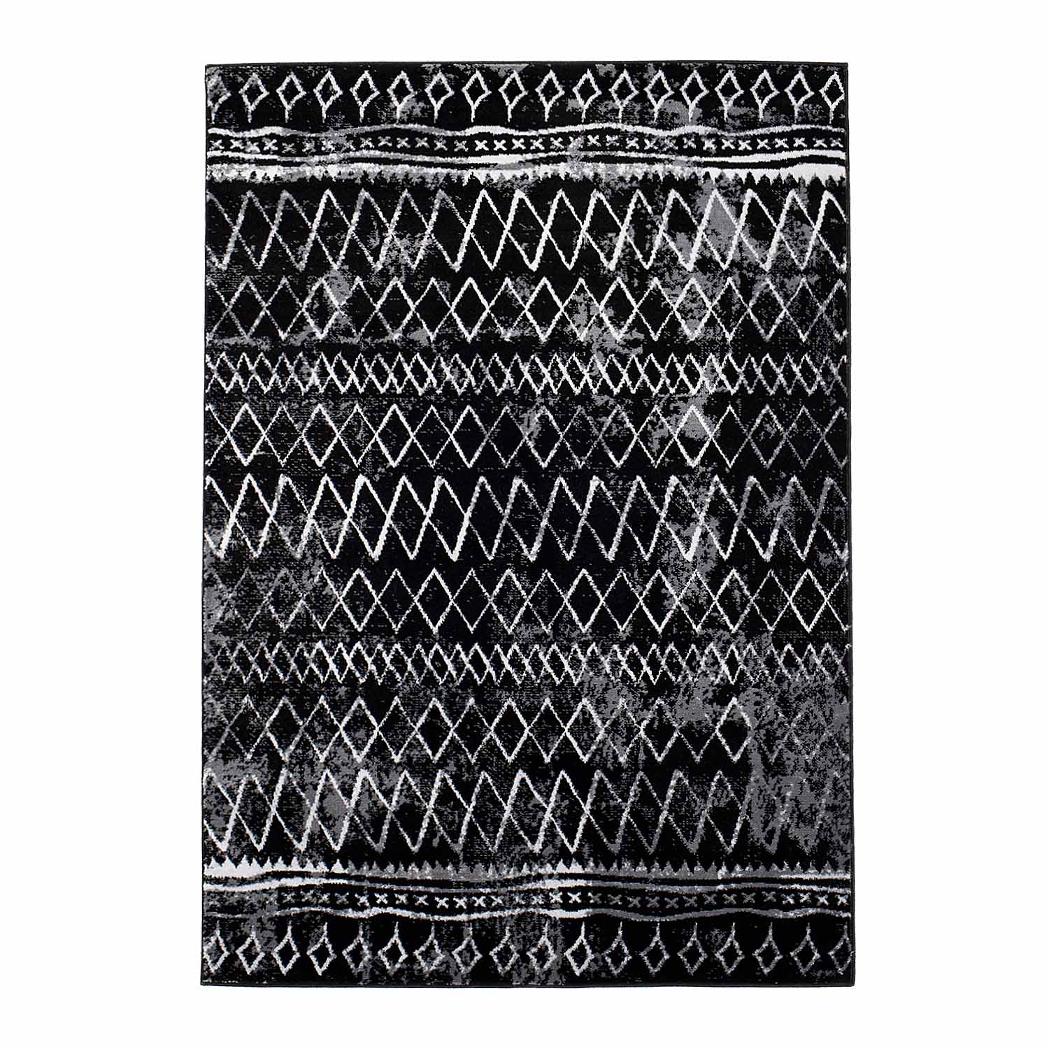 Wiltonmatta - Meknes (svart) (Storlek: 80 x 300 cm)