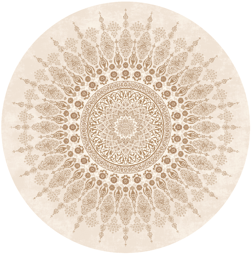 Rund matta - Sandrigo (beige) (Storlek: Ø 180 cm)