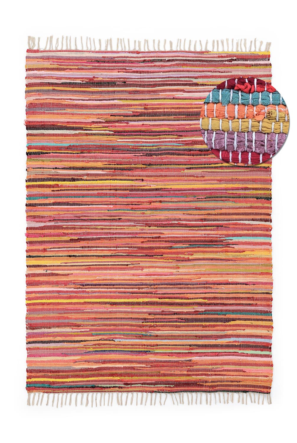 Trasmatta - Happy (rosa/multi) (Storlek: 80 x 150 cm)
