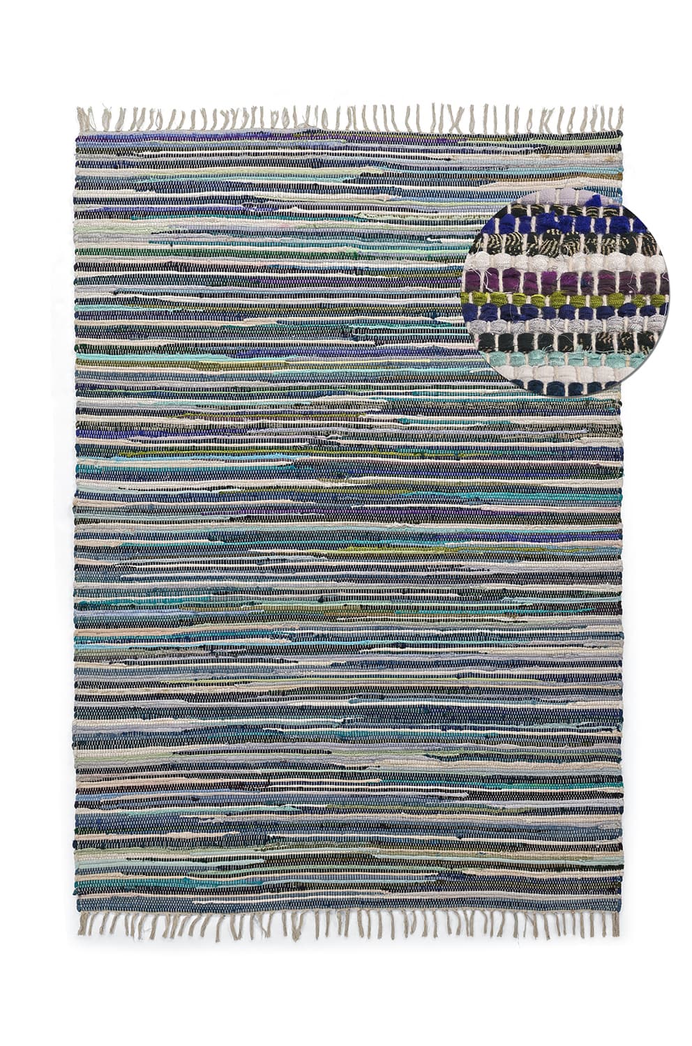 Trasmatta - Home (blå/multi) (Storlek: 80 x 150 cm)