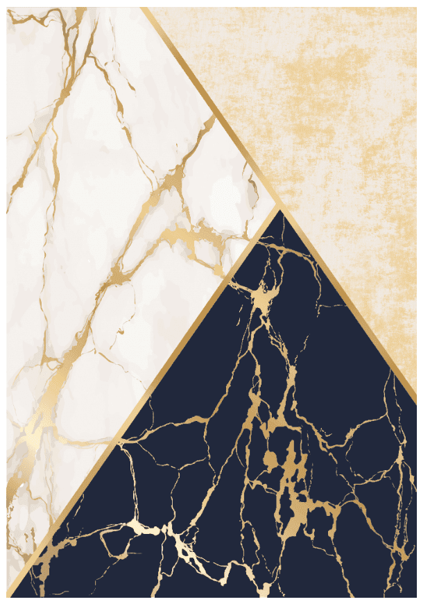 Wiltonmatta - Canelli (beige/vit/blå) (Storlek: 200 x 280 cm)