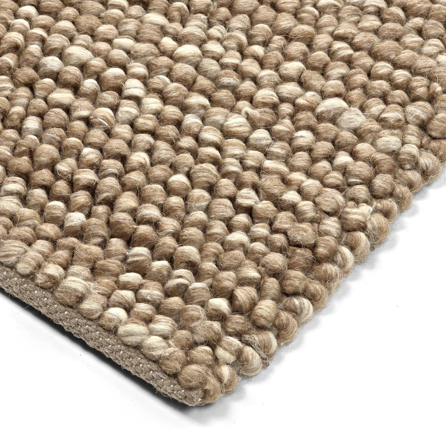 Ullmatta - Avafors Wool Bubble (ljusbrun/vit) (Storlek: 140 x 200 cm)