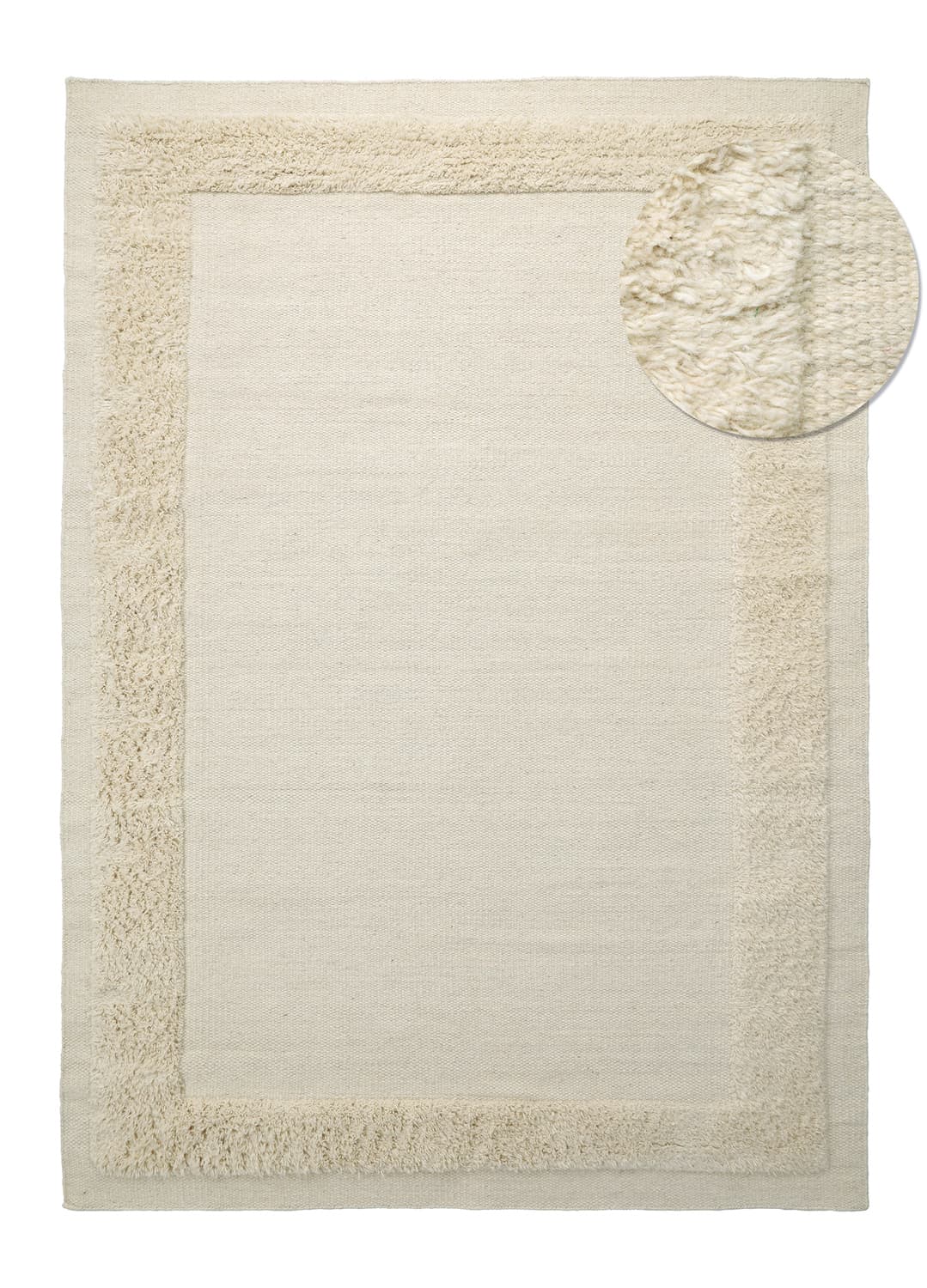Ullmatta - Beja (creme) (Storlek: 160 x 230 cm)