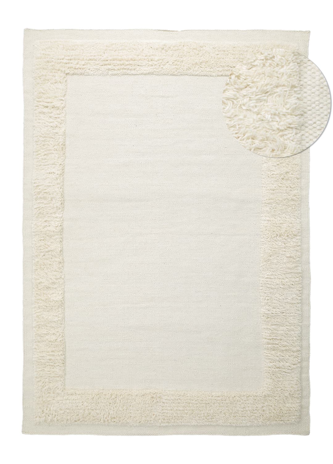 Ullmatta - Beja (vit) (Storlek: 80 x 150 cm)