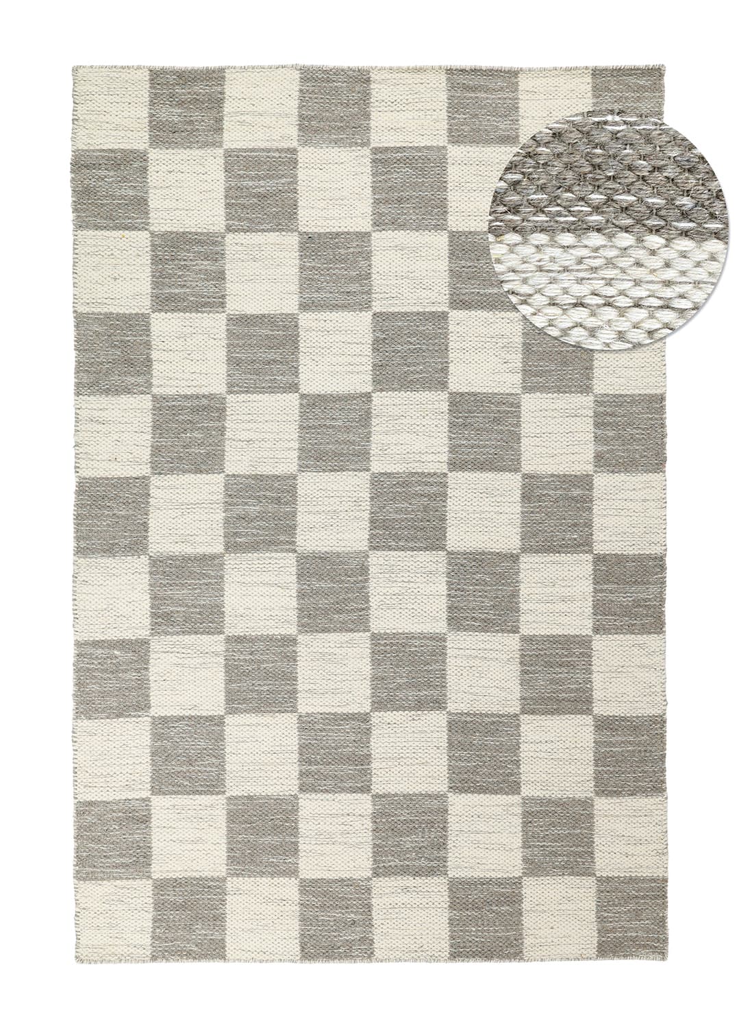 Ullmatta - Dundee (grå/vit) (Storlek: 240 x 340 cm)