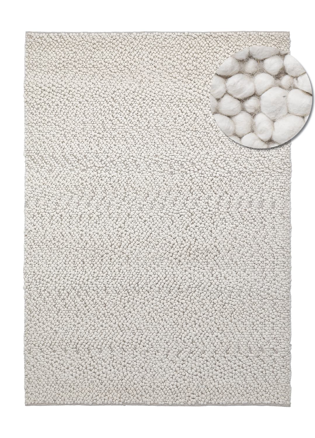 Ullmatta - Sala Irregular Wool Bubble (creme) (Storlek: 240 x 340 cm)