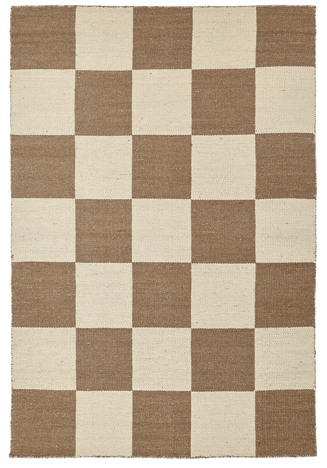 Ullmatta - Scacco (brun/beige) (Storlek: 80 x 150 cm)