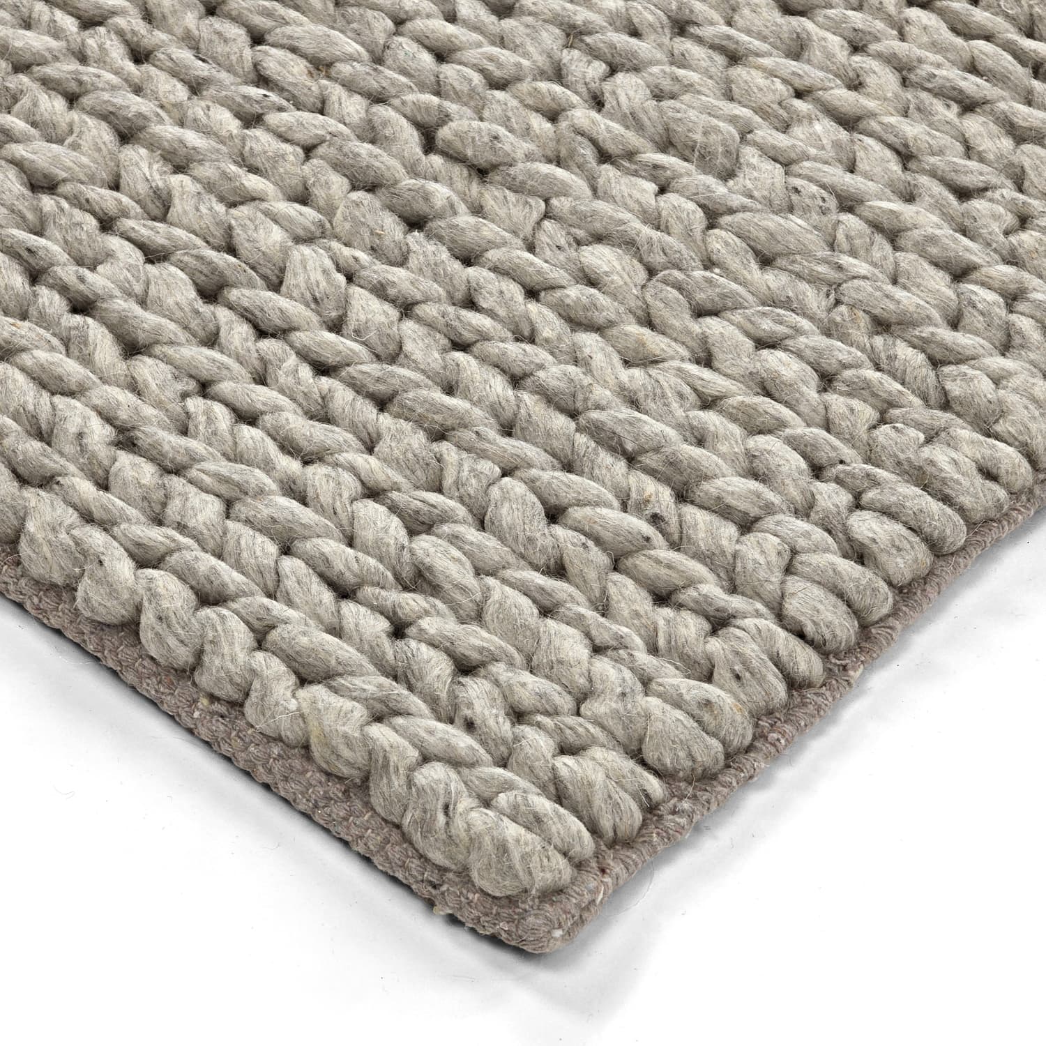 Ullmatta - Talvia Braided Wool (grå) (Storlek: 80 x 150 cm)